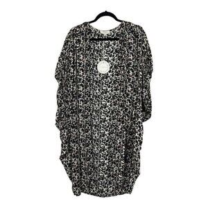 Umgee Womens Size 1X Animal Leopard Print Open Front Kimono